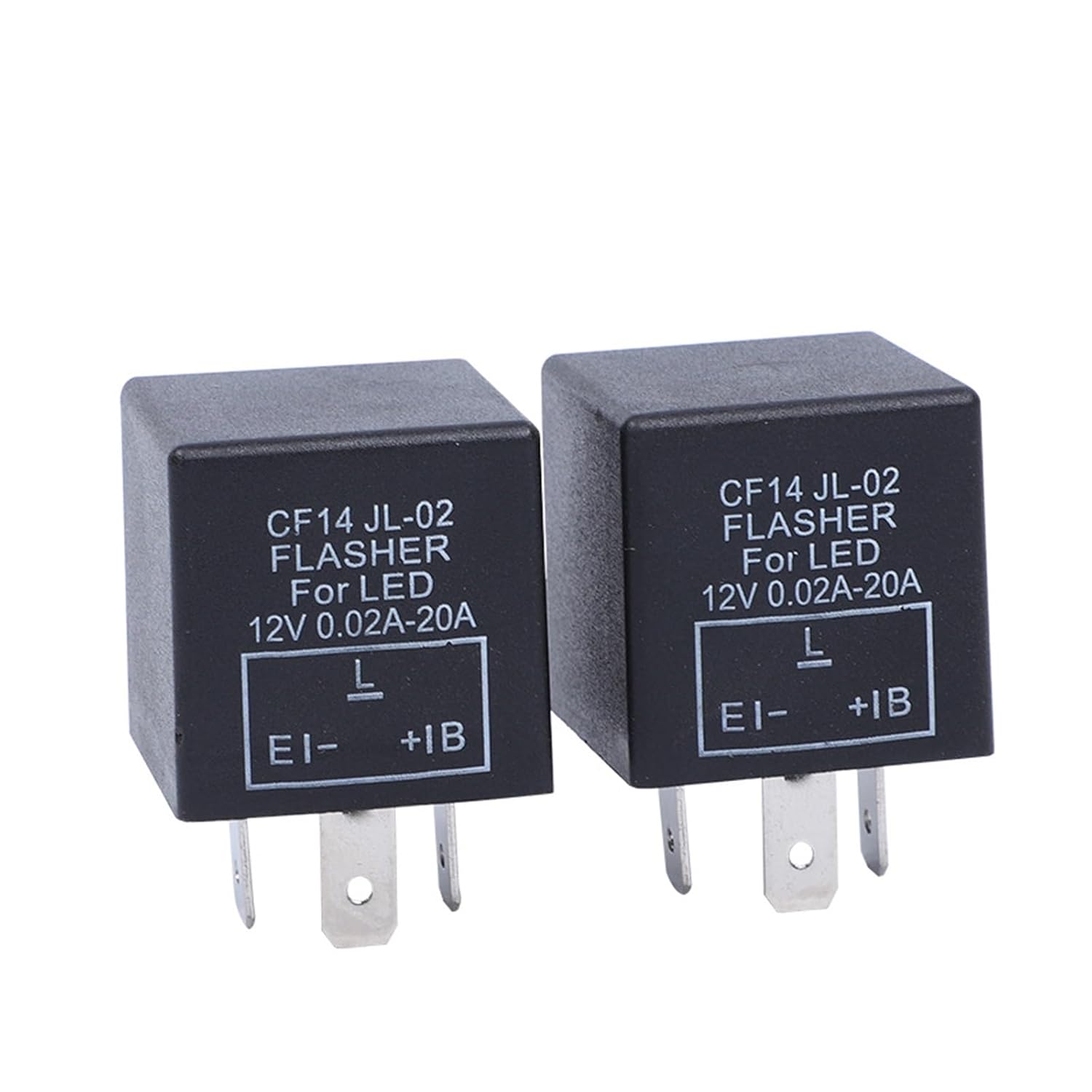 CF14 12V car Turn Signal Relay LED Intelligent Electronic Flasher Three-Legged Black Shell