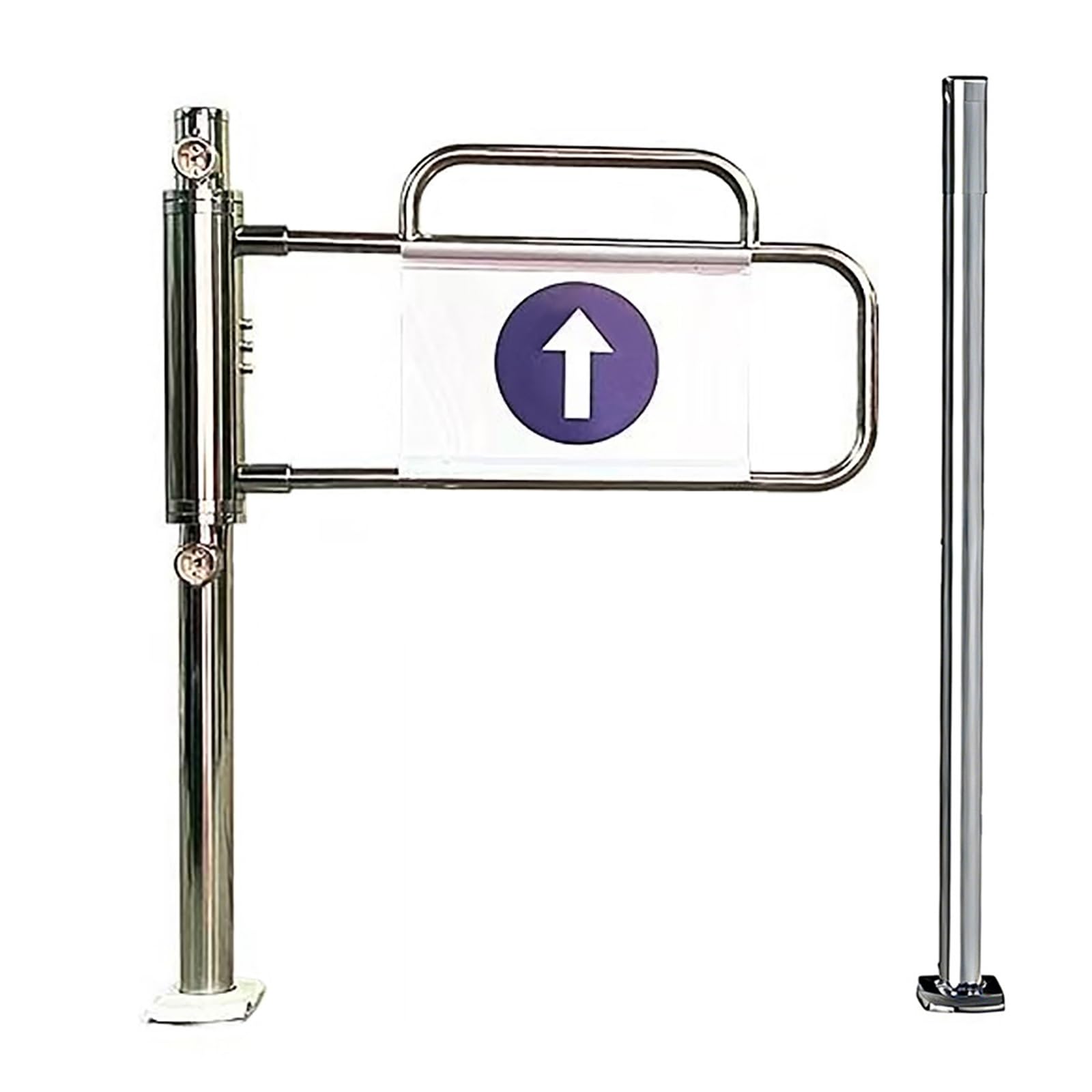 Aioneer Automatic Rebound Swing Gate With Spring, One-Way Safety Entrance Door, Manual 90-Degree Open Pedestrian Door, Self-Closing For Supermarket And Library-Left-110x100cm