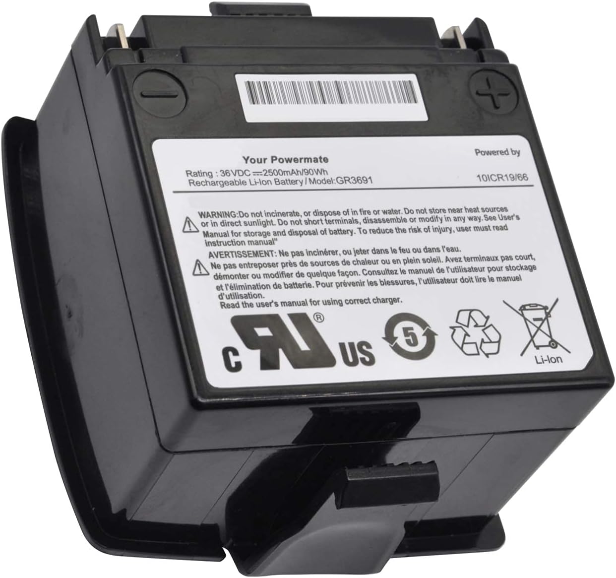 CQCQ HT3625 GR3691 10ICR19/66 Battery for GLW LG Razor Hovertrax 2.0 (36VDC 2500mAh / 90Wh)