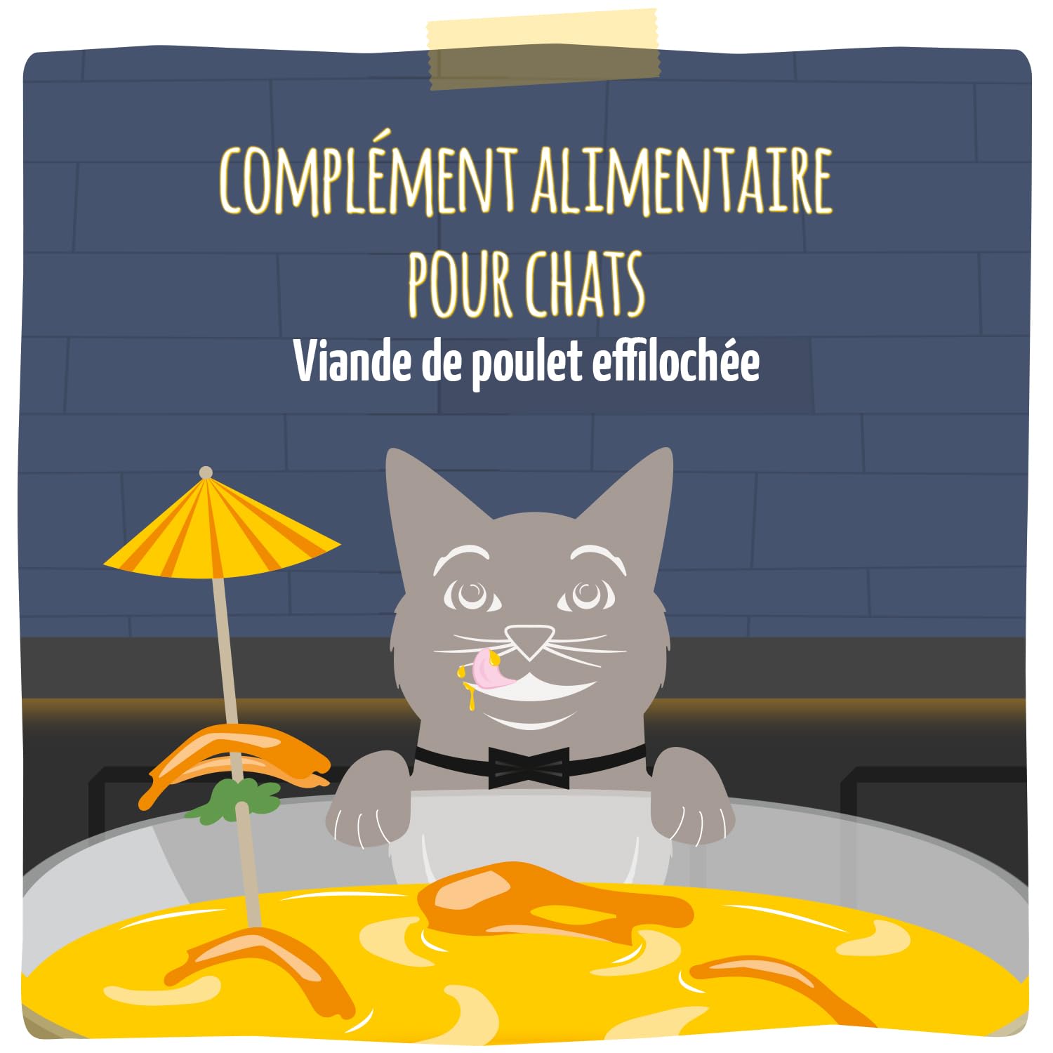 MjAMjAM - Boisson délicieuse pour Les Chats - Cocktails – Viande de Poulet effilochée, Paquet de 20 (20x40), sans céréales