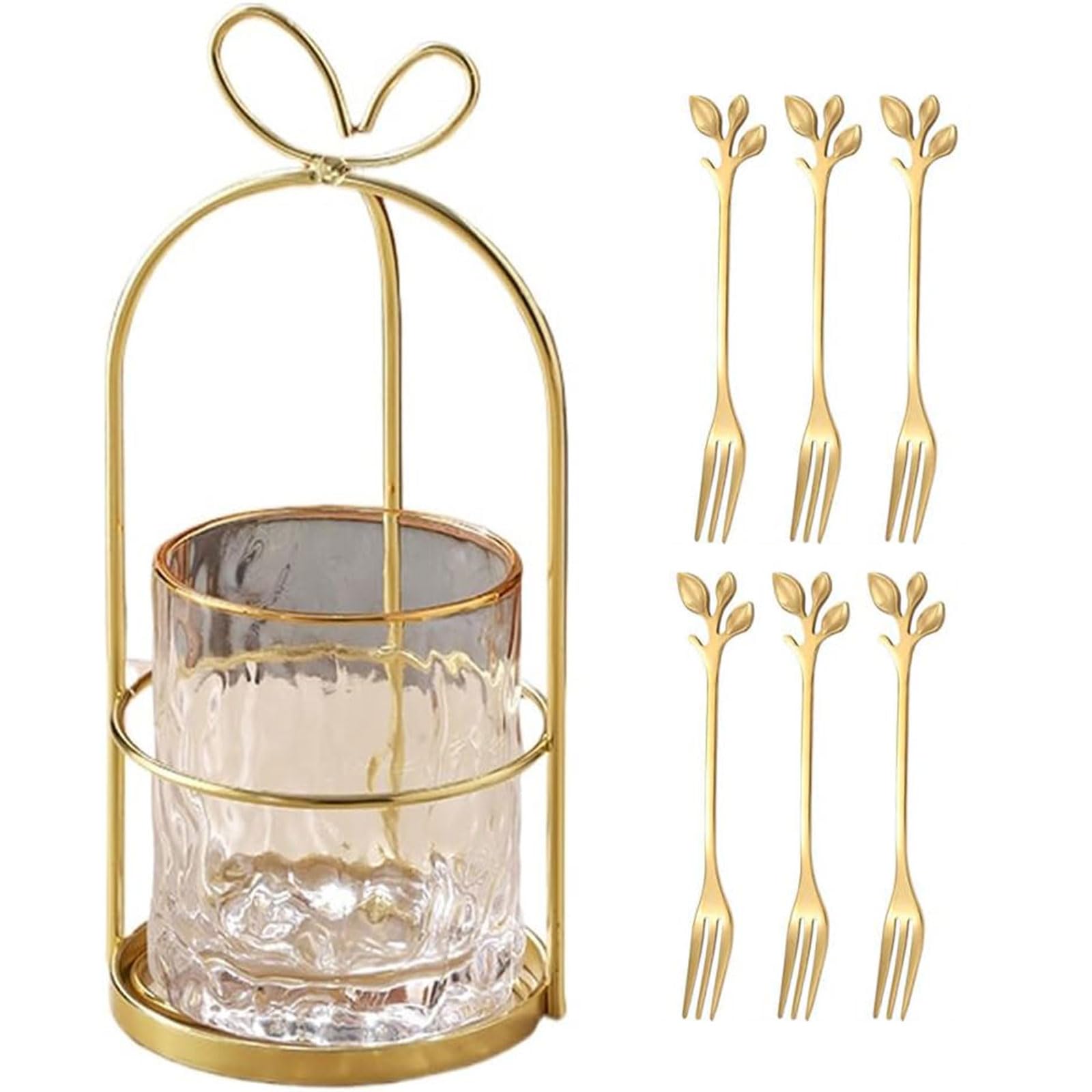 Fourchettes de Fruits avec boîte de Rangement, 6 Pièces de Fourchettes à Dessert Fromage réutilisables, Food Picks, pour Thé de L'après midi Fête Cuisine et Maison