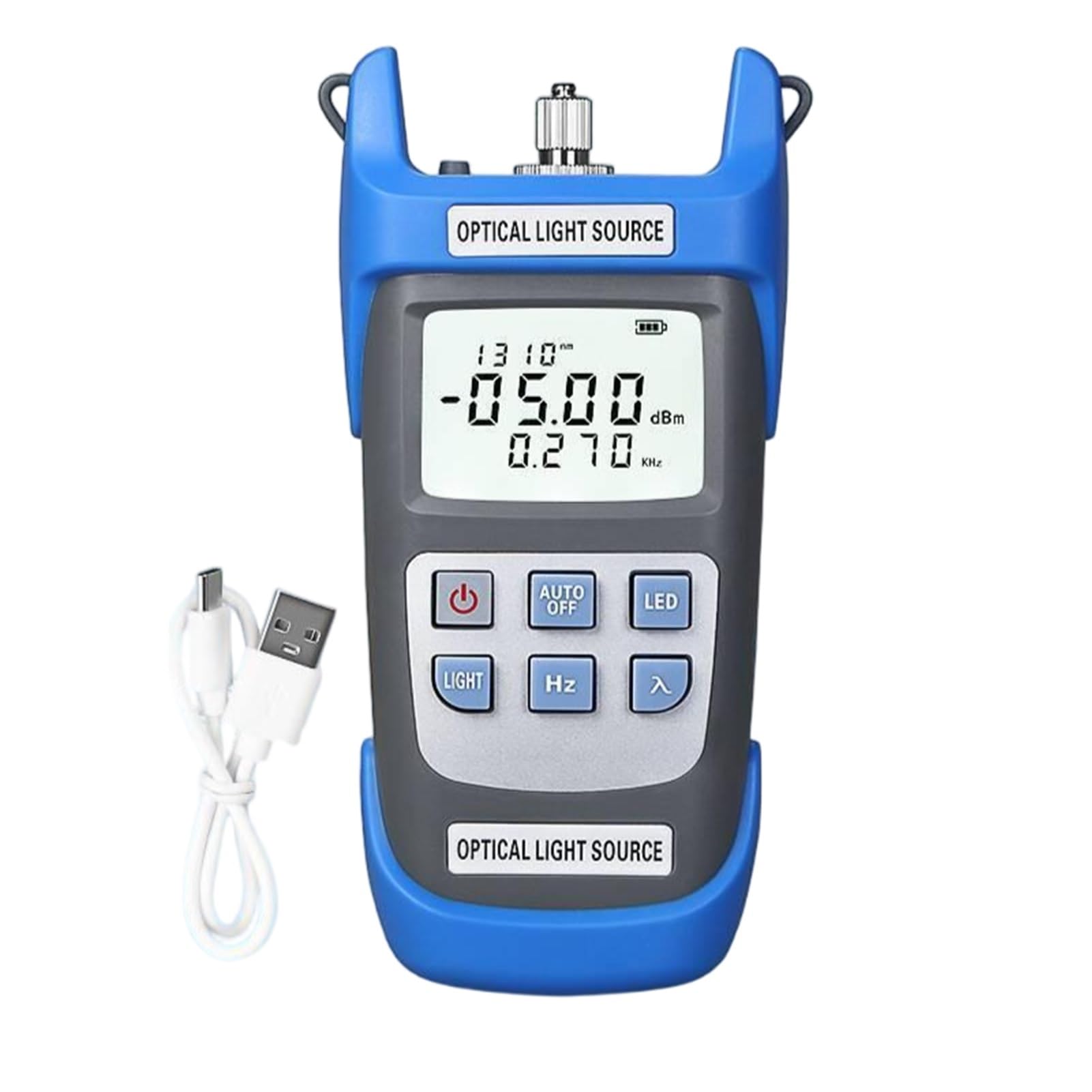 Source lumineuse optique rechargeable monomode double longueur d'onde 1310/1550 nm OLS interface 2,5 mm outil à fibre optique Testeur de fibre optique