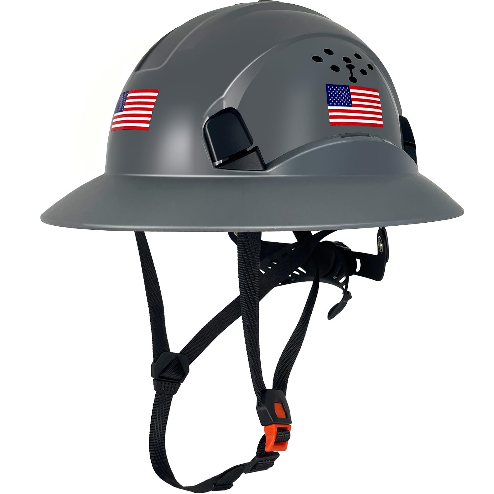 SAFEBUILDER ANSI Type II Full Brim Hard Hats Work Safety Helmet Vented