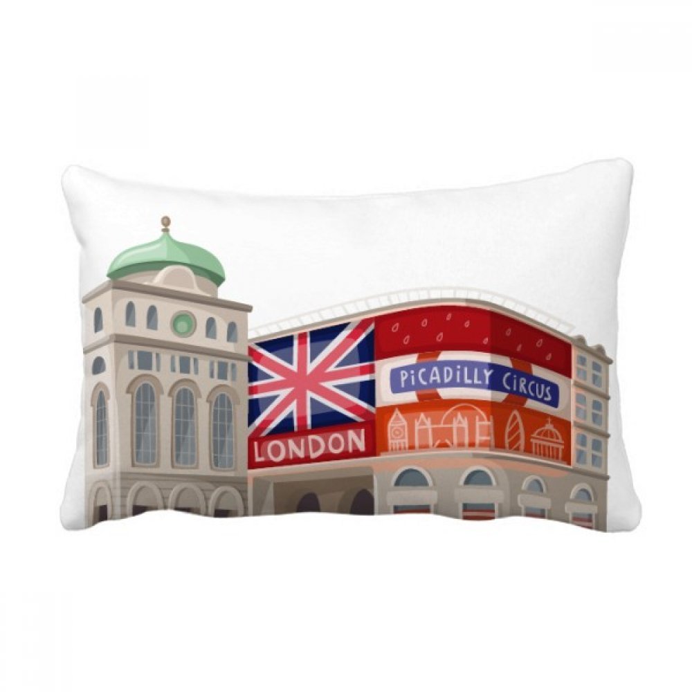 Coussin de Londres peinture architecture 40x60 cm multicolore pour decoration canape salon
