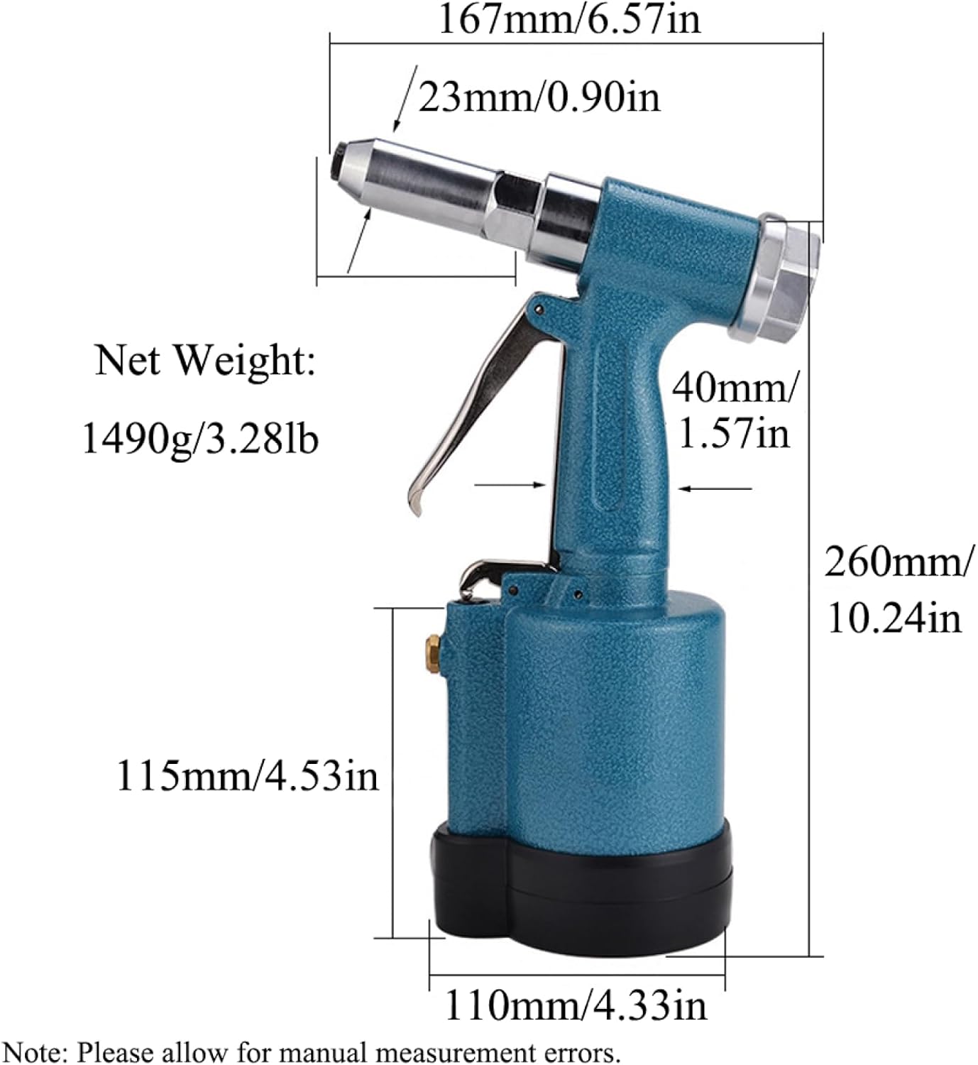 SagaSave Air Rivet Tool Air Pneumatic Hydraulic Tool with Spanners Assistance Tools Construction, Home Improvement