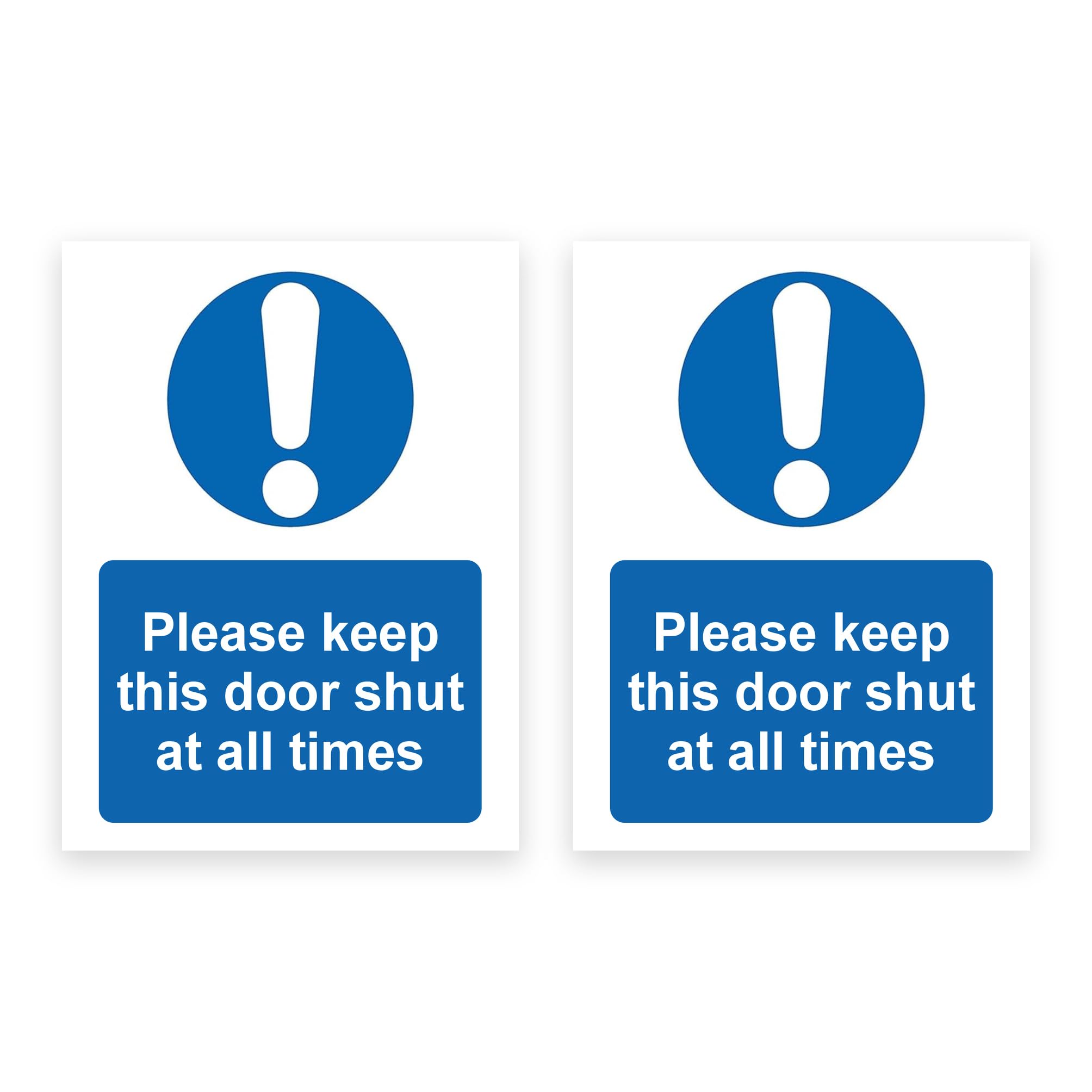 Large-Sized Twin Pack / 150x200mm Each (2-Pack) / Please Keep This Door Shut Self-Adhesive Signage/Vinyl Decals Removable & Wipeable/Indoor or Outdoor Stickers/Gloss Finish /