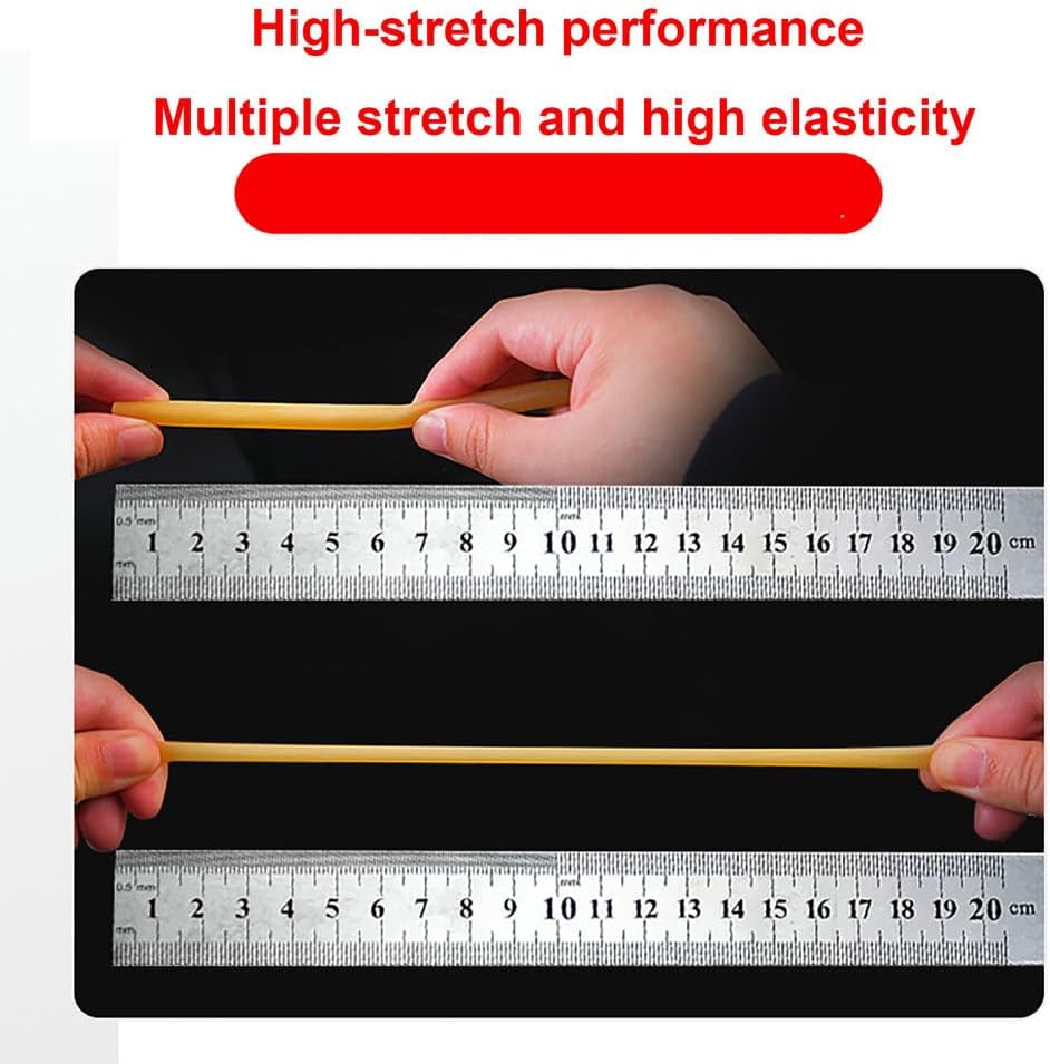 COYOUCO High Elastic Natural Latex Rubber Tubing, 25Mm*29Mm Yellow Flexible Hose for Lab Experiments, Slingshot Bands, Tourniquet, And DIY Projects,5m