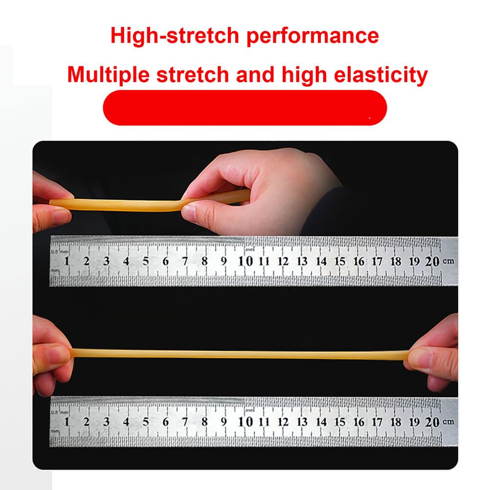 COYOUCO Tubos Caucho Látex Natural Alta Elasticidad, Manguera Flexible Amarilla 25Mm*29Mm para Experimentos Laboratorio, Bandas Tirachinas, Torniquetes Y Proyectos De Bricolaje,10m