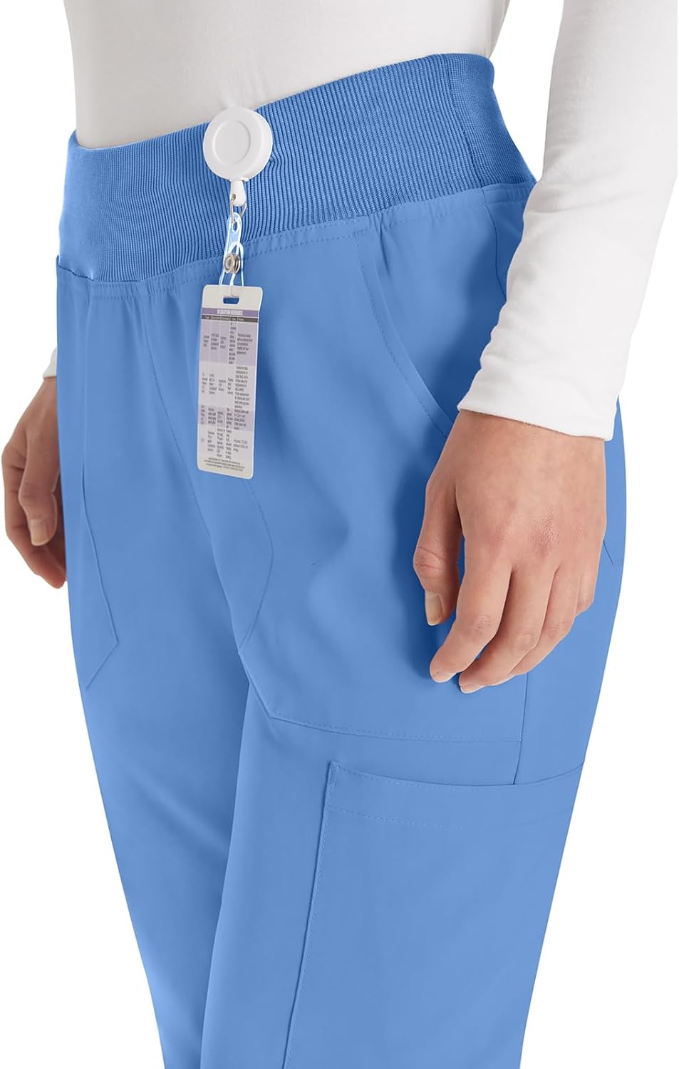 EDS Essentials Scrubs for Women, Yoga-Inspired Pull-On Pant with Four-Way Stretch and Moisture Wicking DK005 - Image 3