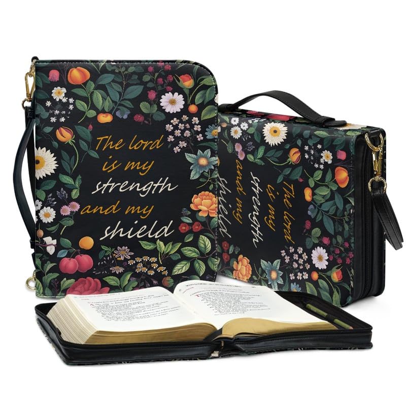 Kuiaobaty God Saying Pattern Bible Case with Handle and Pen Pocket - Image 3