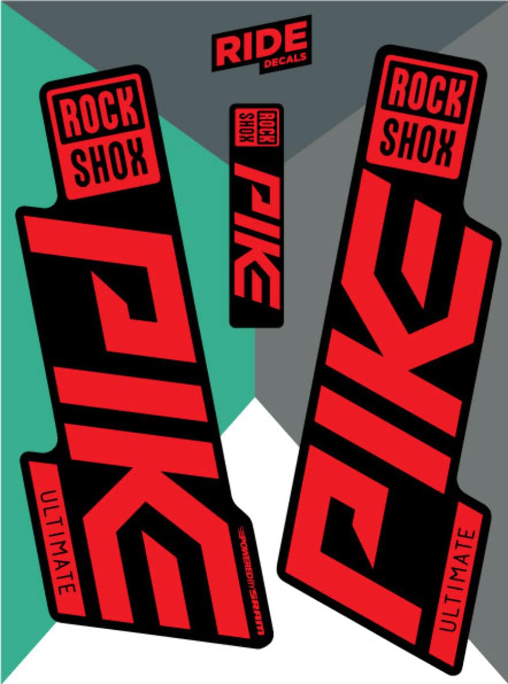 RockShox Pike Ultimate 2019 Red Replica Decals Matte