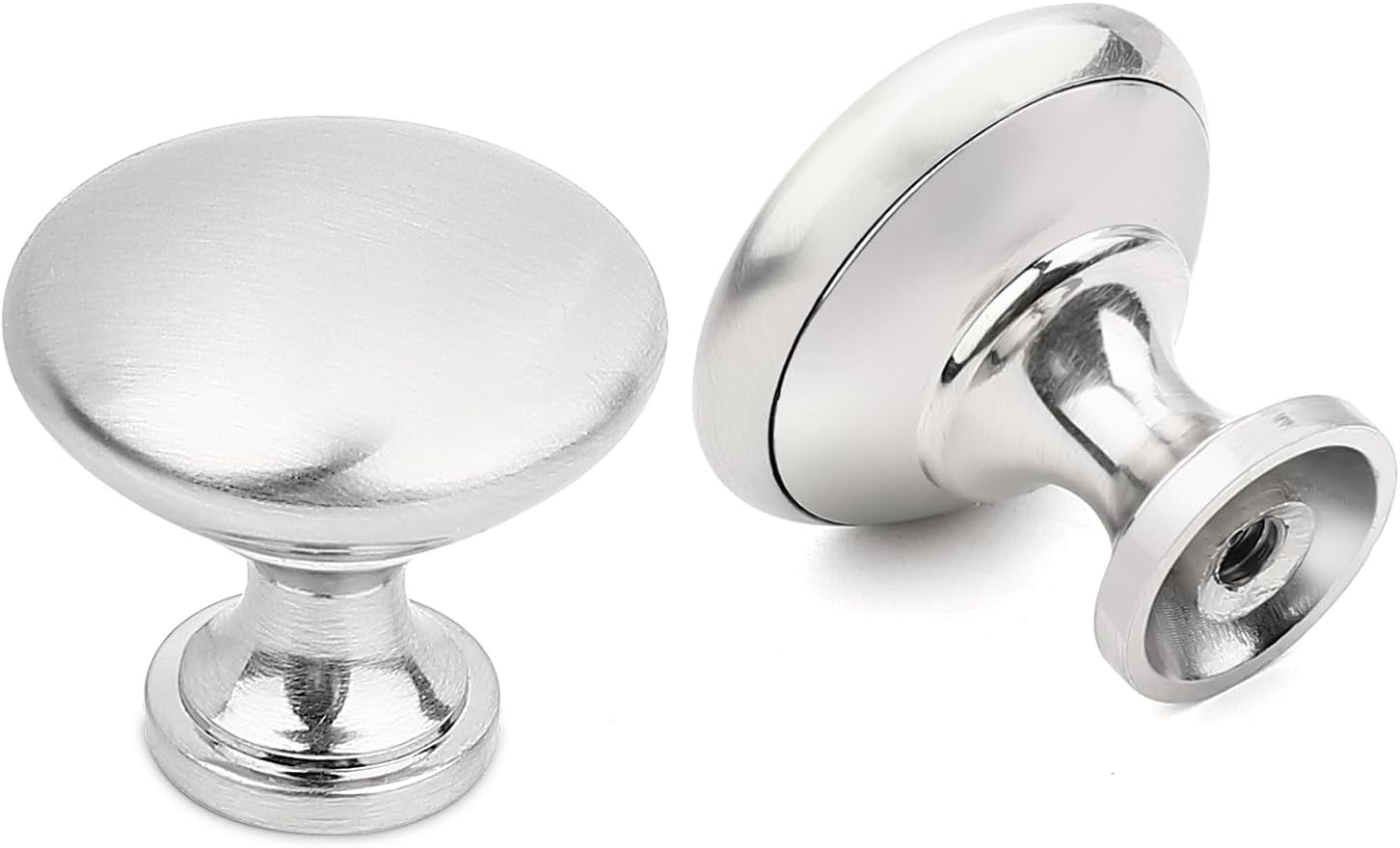 PinLin 15 Pack Brushed Satin Nickel Knobs Single Hole Kitchen