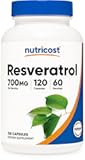 Nutricost Resveratrol 700mg, 120 Capsules - Vegan, Gluten Free, Non-GMO