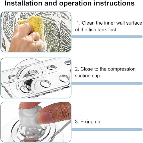 Miniatura 6 de MiOYOOW Coral Frag - Soporte acrílico transparente de coral con ventosa para acuario, hogar, peceras, bomba de agua (8 agujeros para enchufe)