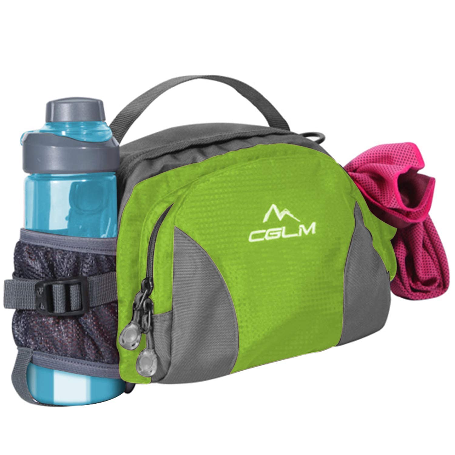 Riñonera de Senderismo con Soporte para Botella de Agua para Hombres y Mujeres al Aire Libre Caminar Correr Lumbar Pack para iPhone iPod Samsung teléfonos