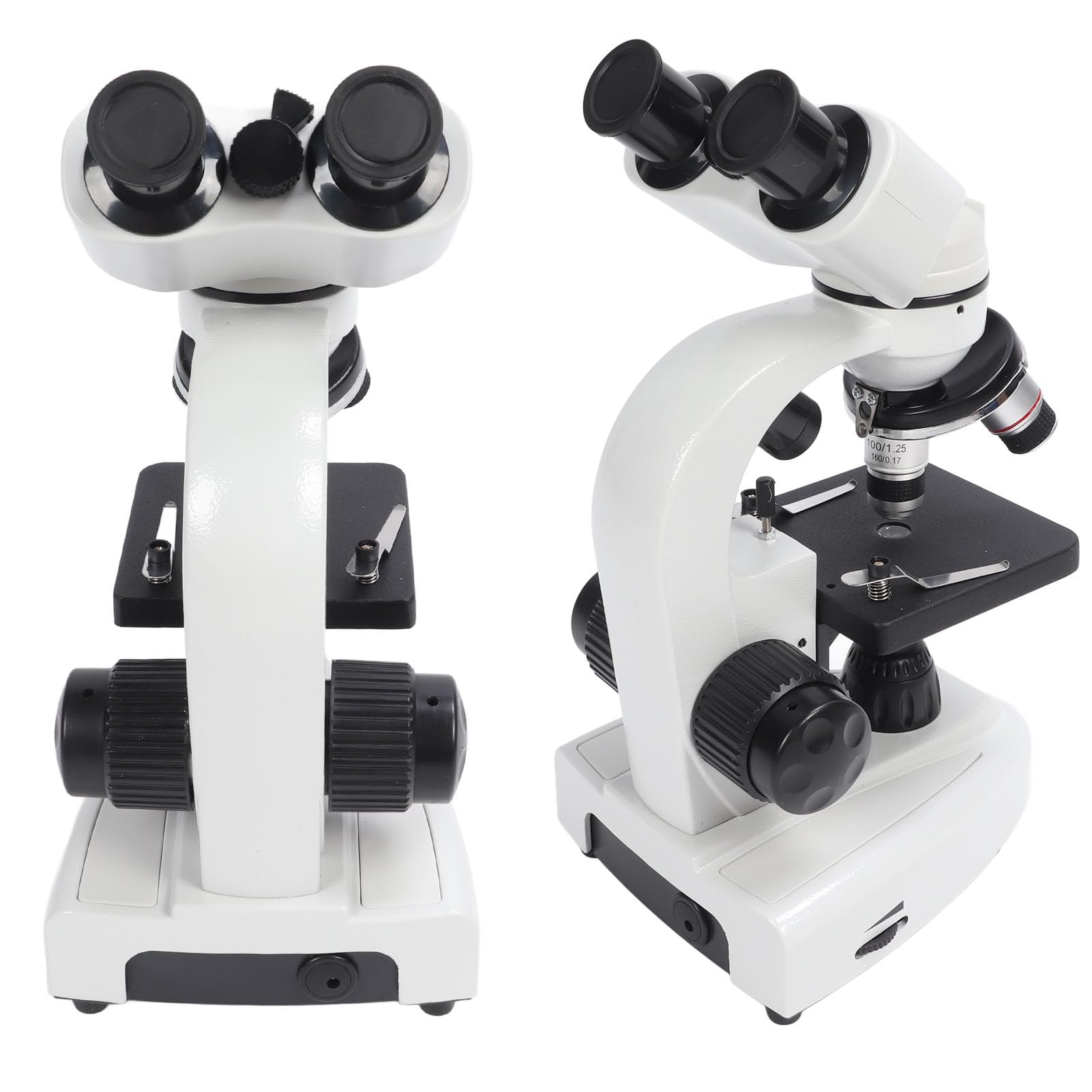 Microscopio Binocular 40-5000X Rotación de 360° Imagen Clara Alta Definición para Laboratorio de Inspección (Enchufe Europeo de 100 a 240 V.)