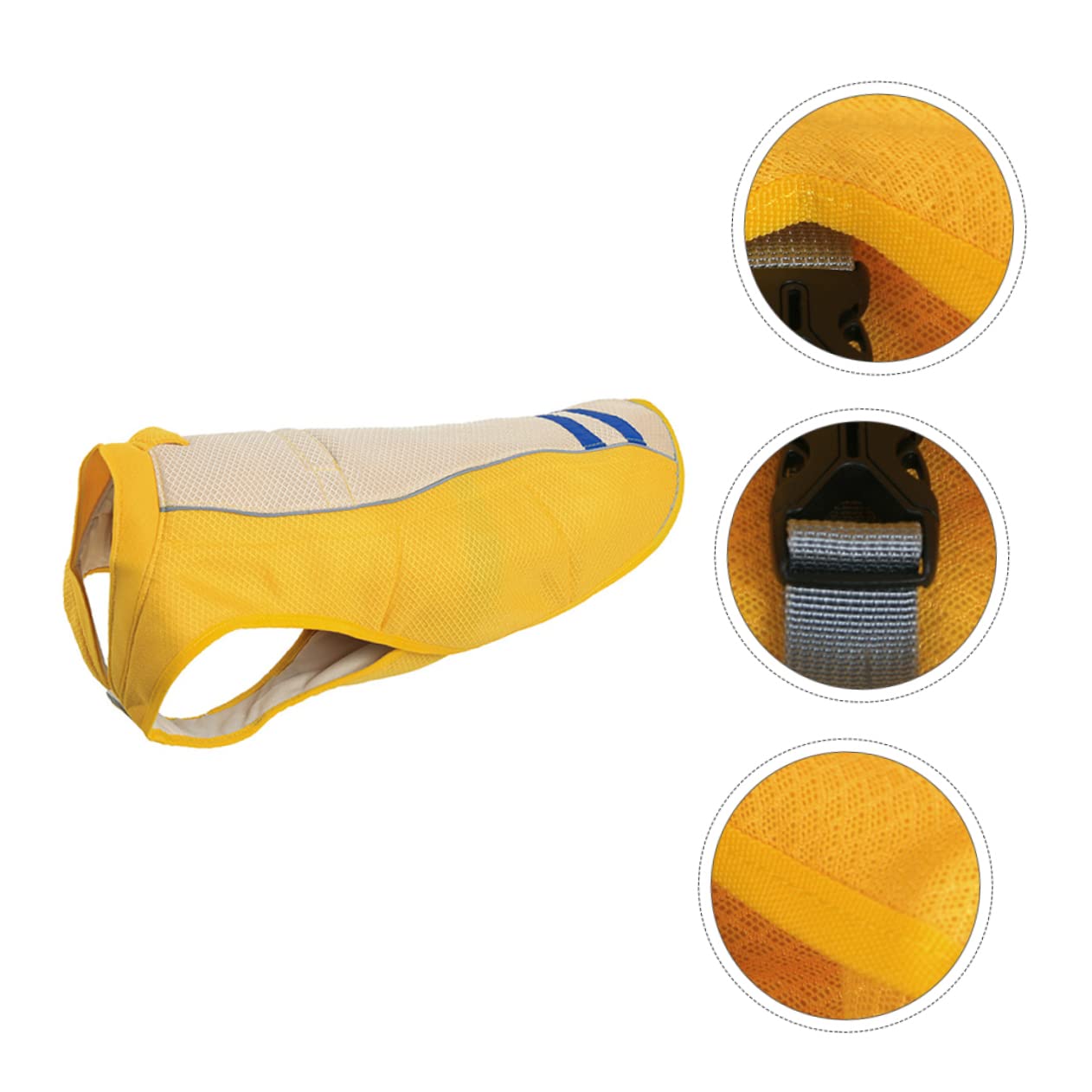 Toddmomy Gilet Rafraîchissant Gilet Solaire Pratique en Polyester pour Chien Jaune pour Animaux, pour Promenade Estivale et Port Quotidien