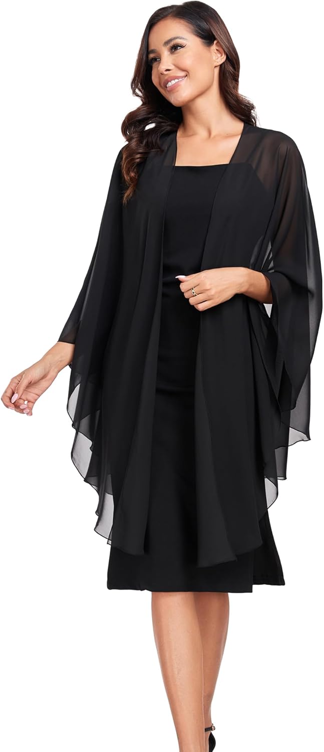 Shawls Wraps for Evening Wedding Party Chiffon Scarf Soft Bridal Wraps Wedding Guest Shawl Coverage - Image 5