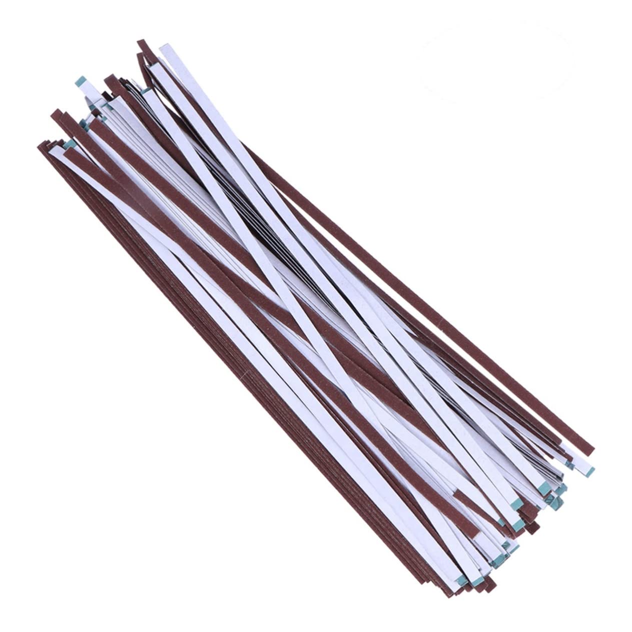 CHILDWEET 100pcs Sandpaper Rolls Wet Dry Sandpaper Stripes for Crafts Jewelry Making Woodworking