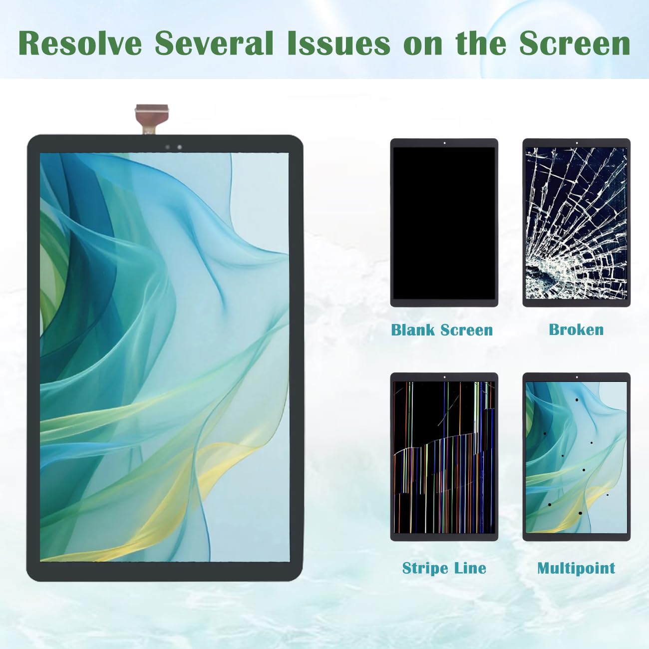 Schermo di ricambio per schermo LCD Samsung Tab A 10.5 (2018) T590 T595 con kit