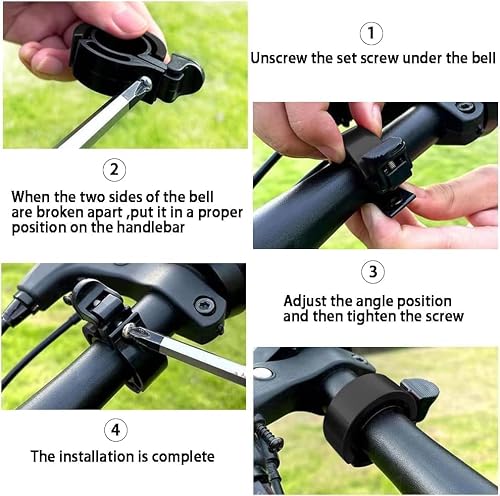 Bicycle Bell MTB Mini Steering Ring Horn Black - Image 3