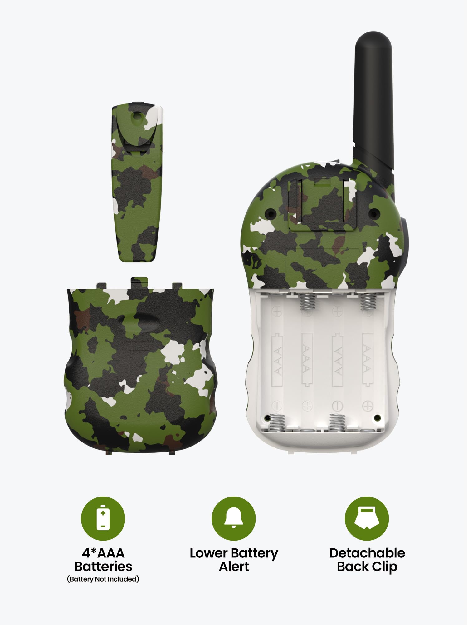 FOREDOM Walkie Talkies for Kids Walkie Talkies Long Range for Boys & Girls Age 3 to 12 Year Old Birthday Cool Army Toys - 3 Pack - Image 8