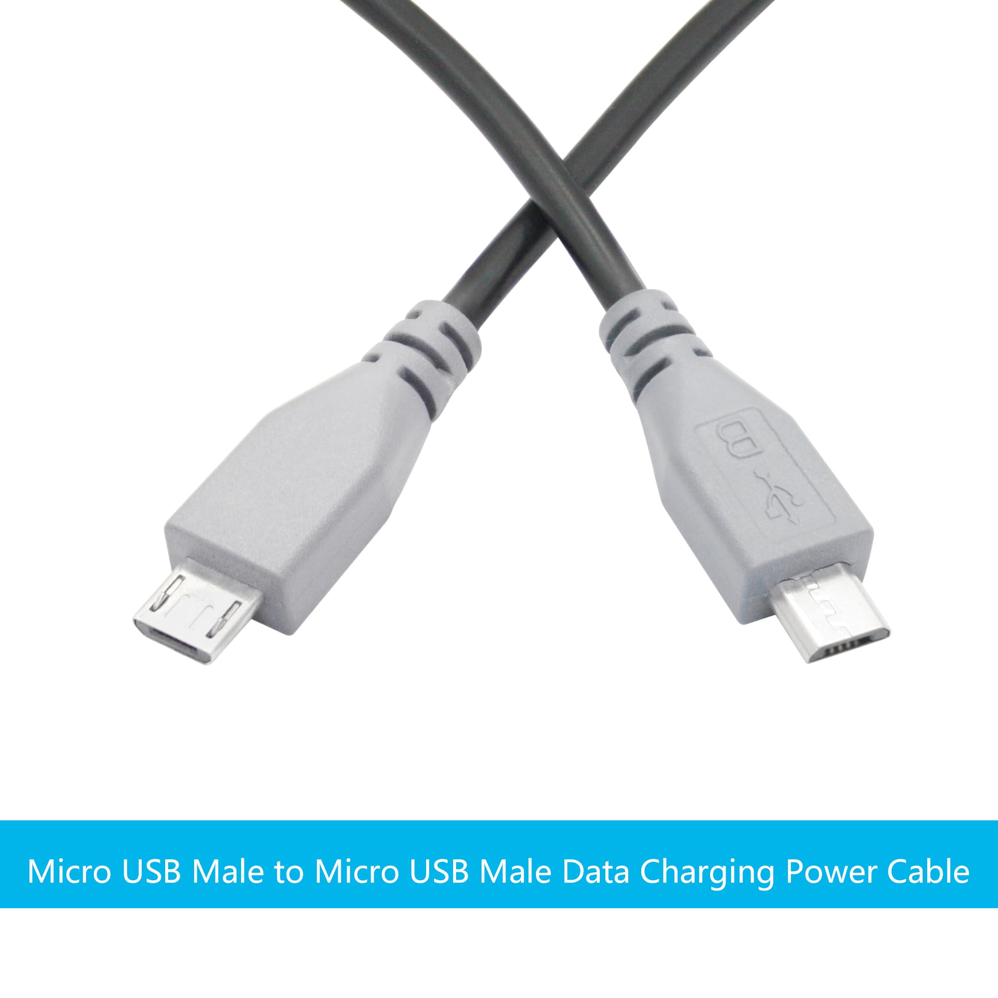 Kabel do ładowania i transmisji danych micro USB męski na micro USB z funkcją OTG, kompatybilny z telefonem komórkowym, tabletem, odtwarzaczem MP3, gamepadem, słuchawkami