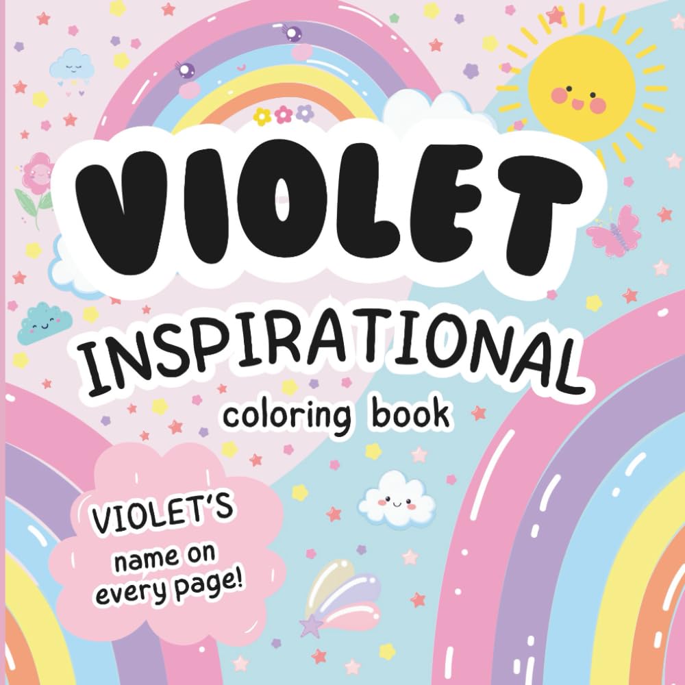 Violet Inspirational Coloring Book: Personalized Just for Violet – Violet's Name Appears on Every Coloring Page