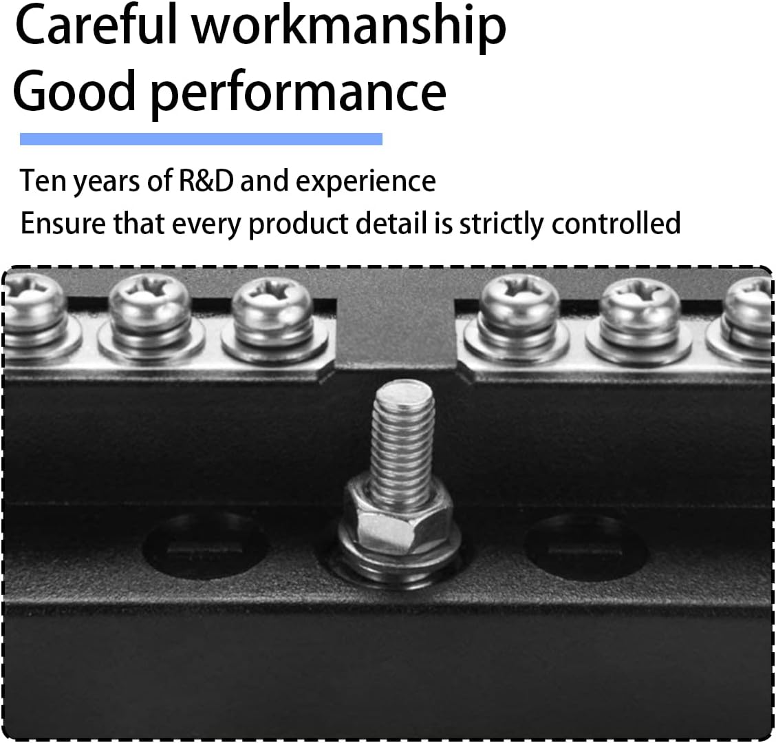 6 Way 12V Fuse Block, Waterproof Boat Fuse Panel with LED Indicator, Negative Bus Fuse Box with Damp-Proof Cover, DC 12-24V for Car, Vehicle, RV, Van, Truck, Marine, Boat, Golf : Automotive