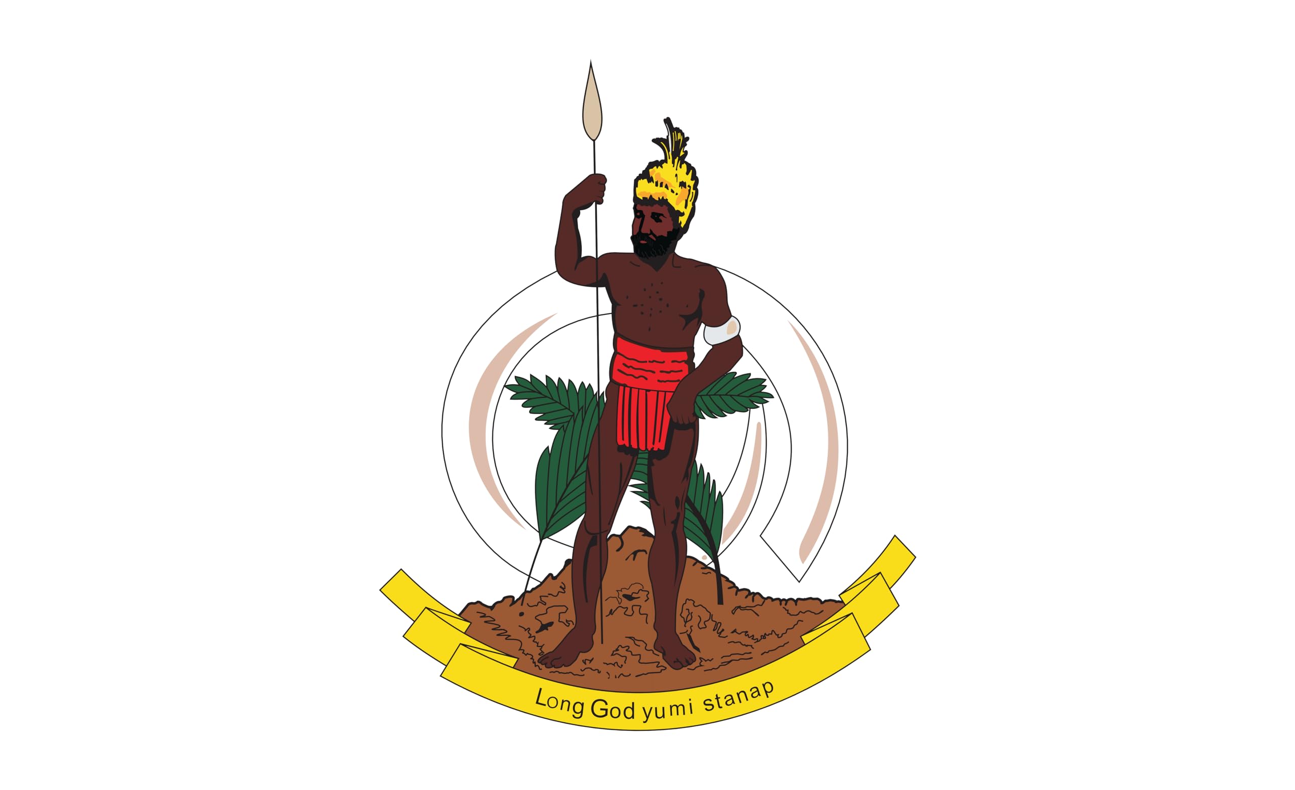 Drapeau Vanuatu résistant 90x60 cm anti-déchirure pour mât de navire
