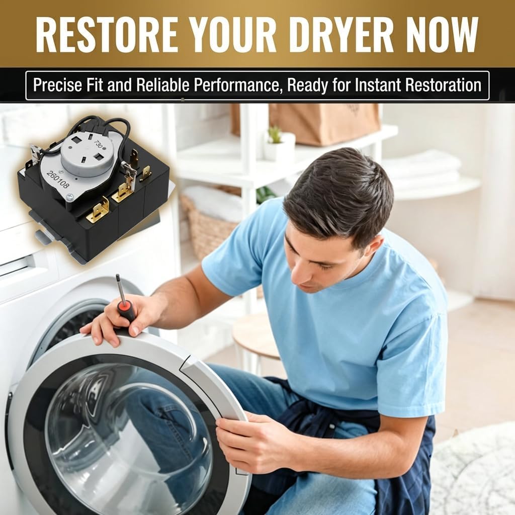 WE04X25586 Dryer Timer Compatible with GE Hotpoint Dryers | Replaces AP6032632 4467041 PS11763073 | Precise Cycle Duration Control & Signal Stability Module | Fits Models HTX24EASK0WS GTX38GASW0WS