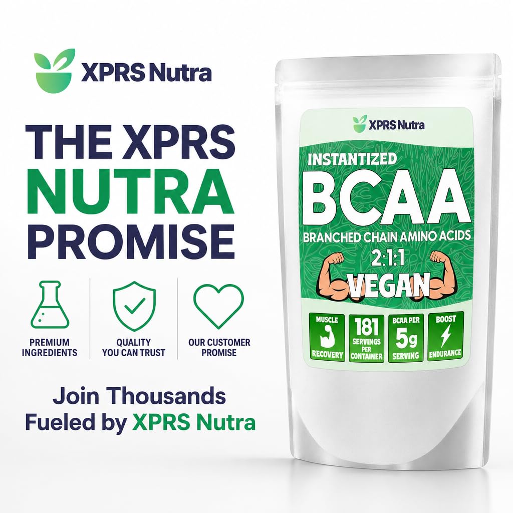 XPRS Nutra BCAA Powder - Amino Acids Supplement for Men - Unflavored BCAA Workout Supplements - Gym Supplements for Men - Amino Acids Supplement for Women for Gym Post Workout Recovery (2 Pounds) — Amazon image 6