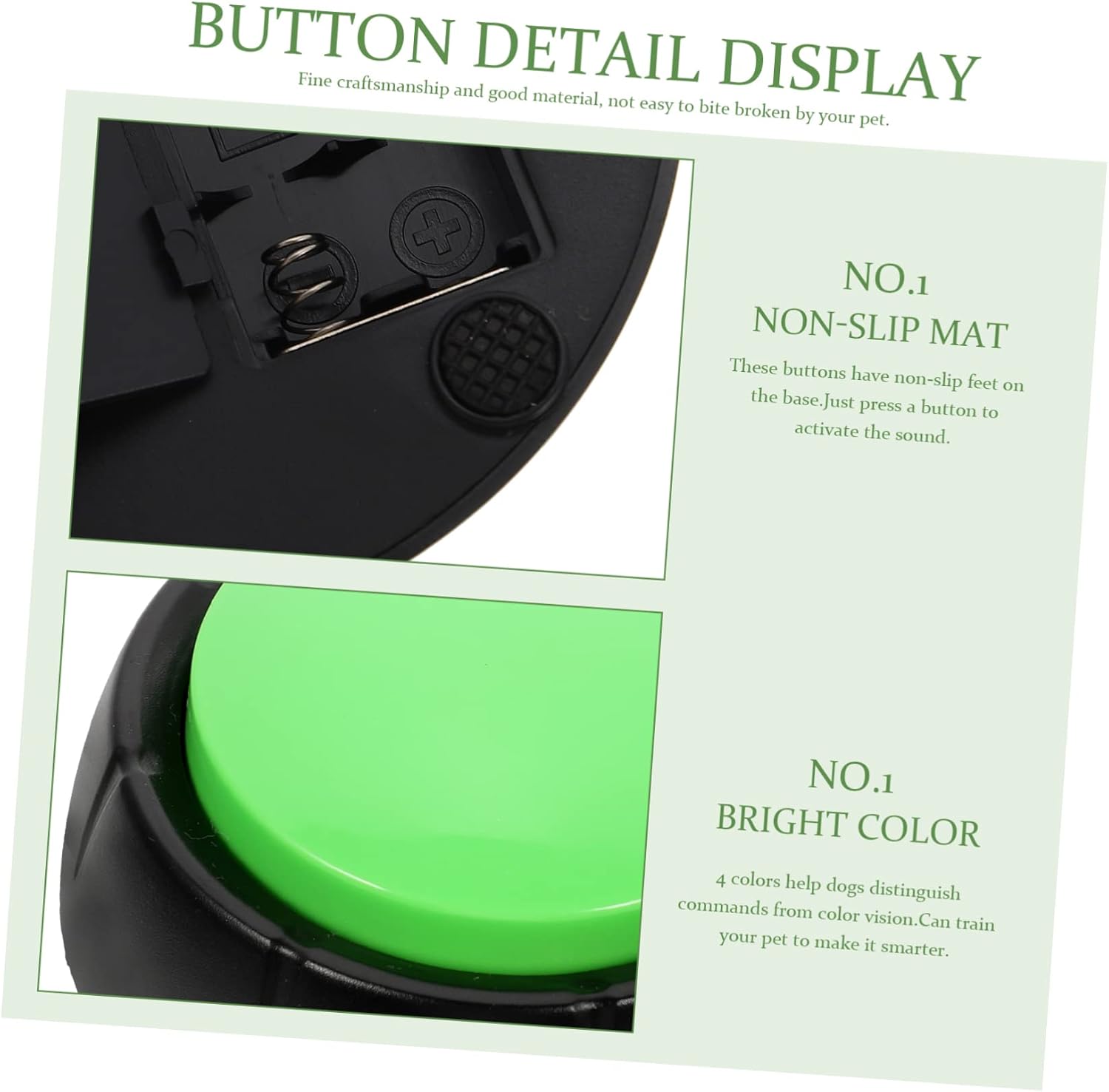 Kisangel 4pcs Pet Voice Button Dog Interactive Toys Talking Buttons for Communication Training Random Color