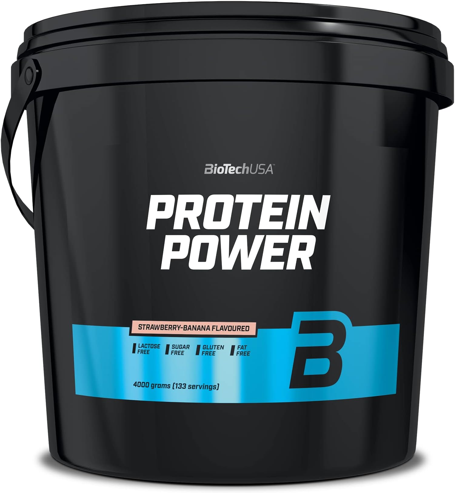 Protein Power | High Protein, Sugar-Free, Lactose-Free, Gluten-Free | Added Creatine, 4 kg, Strawberry-Banana