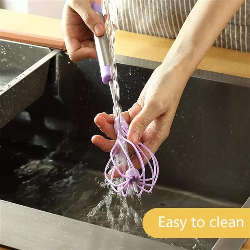 Semi Automatic Stainless Steel Egg Mixer Milk Frother Hand Mixer Whisk For (Color : A Size : As the picture shows)