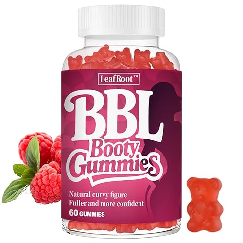 LEAFROOT BBL - Gomitas para el crecimiento de fitness, glúteos más grandes, sabor a bayas con multivitaminas y extractos de hierbas, apoyo para