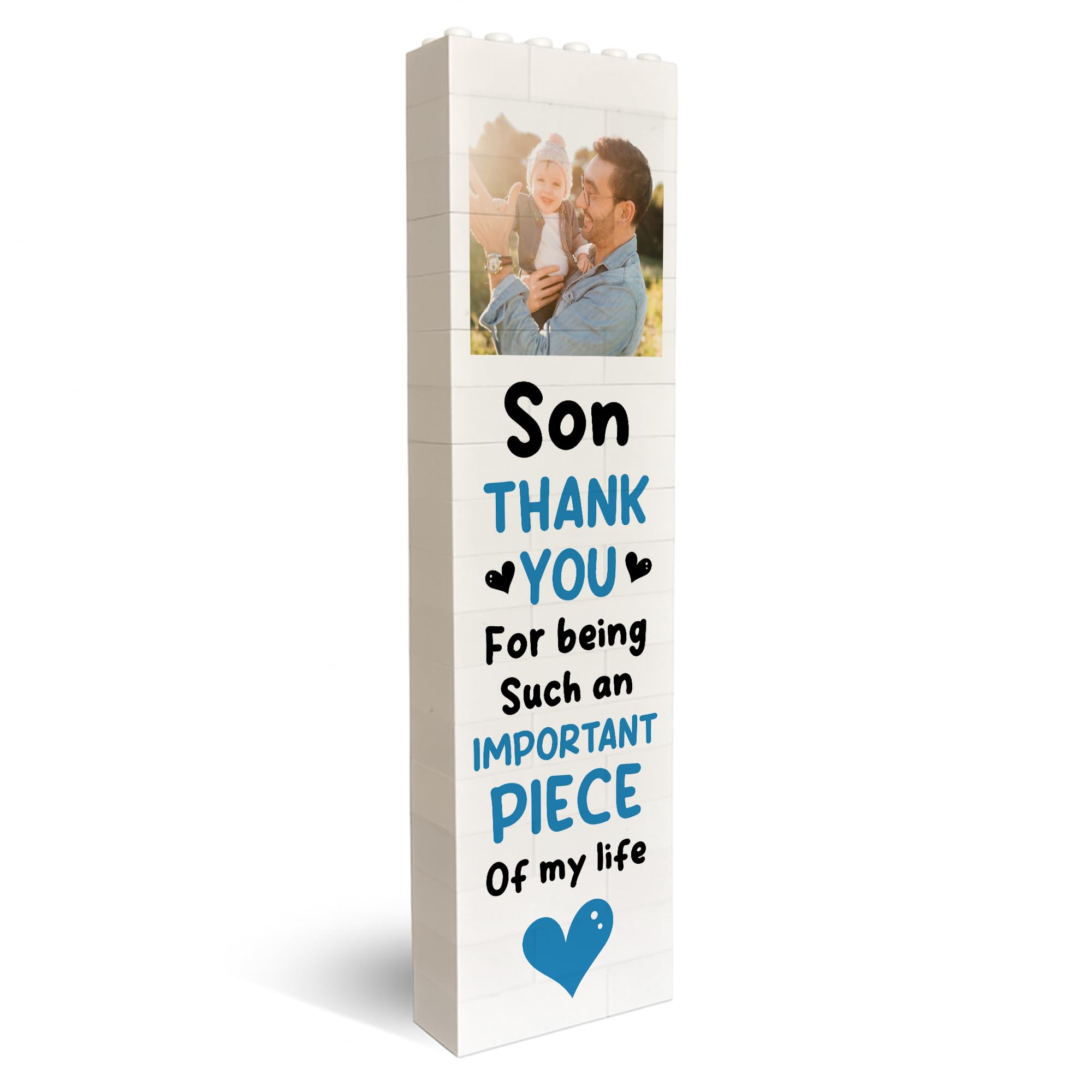 Red Ocean Son Personalised For Birthday Christmas Son Present From Mum and Dad Novelty CustPhoto Bricks For Boys Men