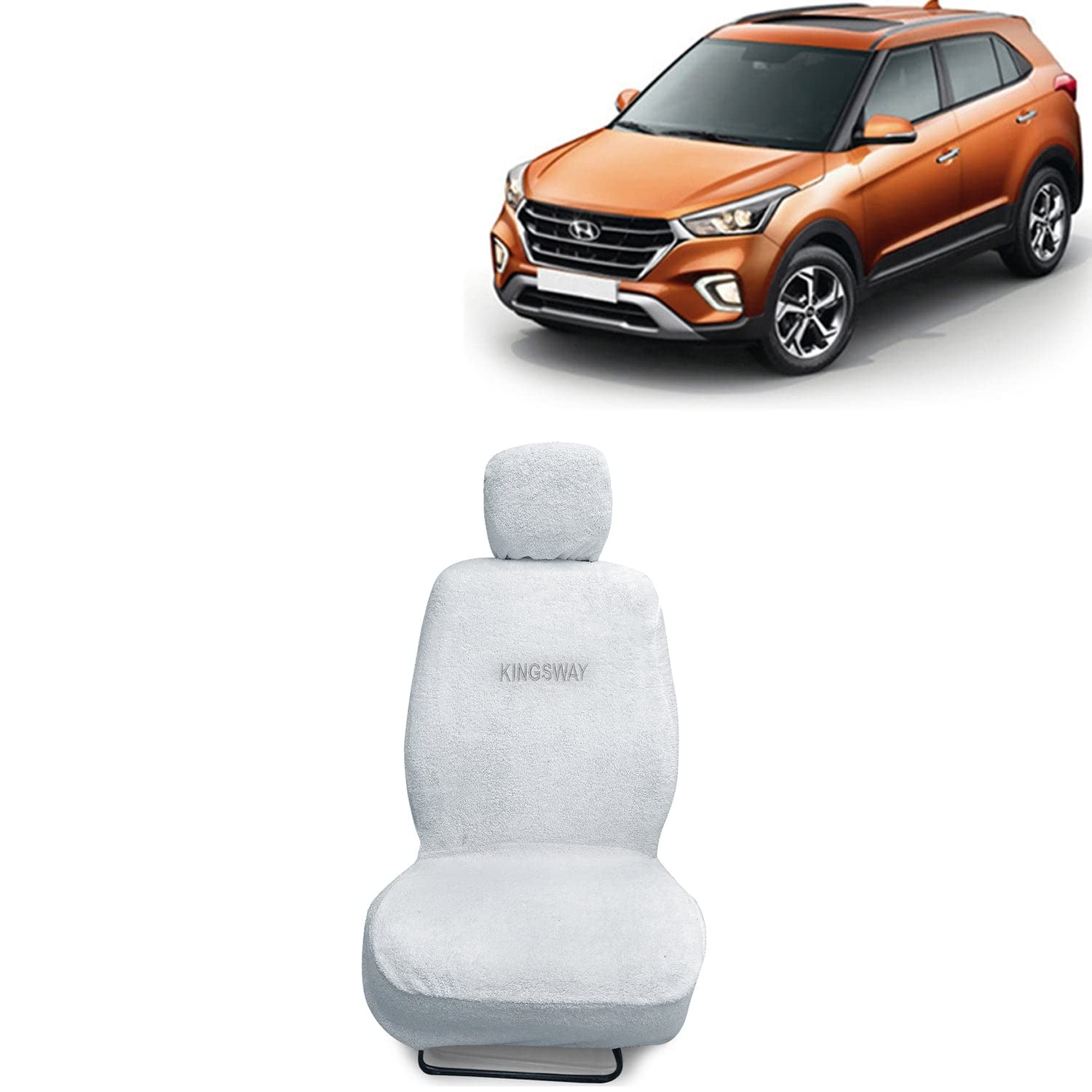 Kingsway® Towel Fabric Car Seat Covers Compatible with Hyundai Creta ...