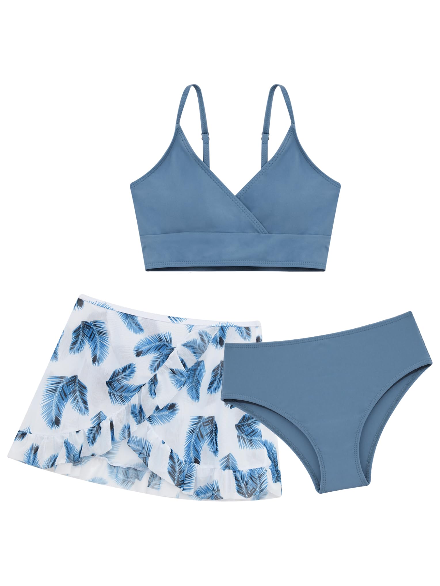 Nyeemya Conjunto de Bikini Bralette Niñas Trajes de Dos Piezas Bañador Volant Top Braguita Bragas de Bikini Ropa de Playa