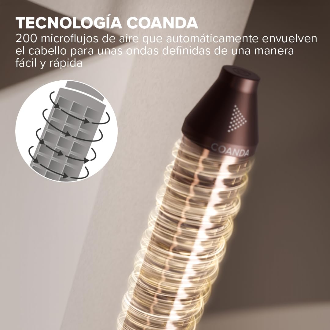 Bellissima Prodigy moldeador de aire caliente Ion-Ceramic Coanda motor digital 1200W 6 accesorios