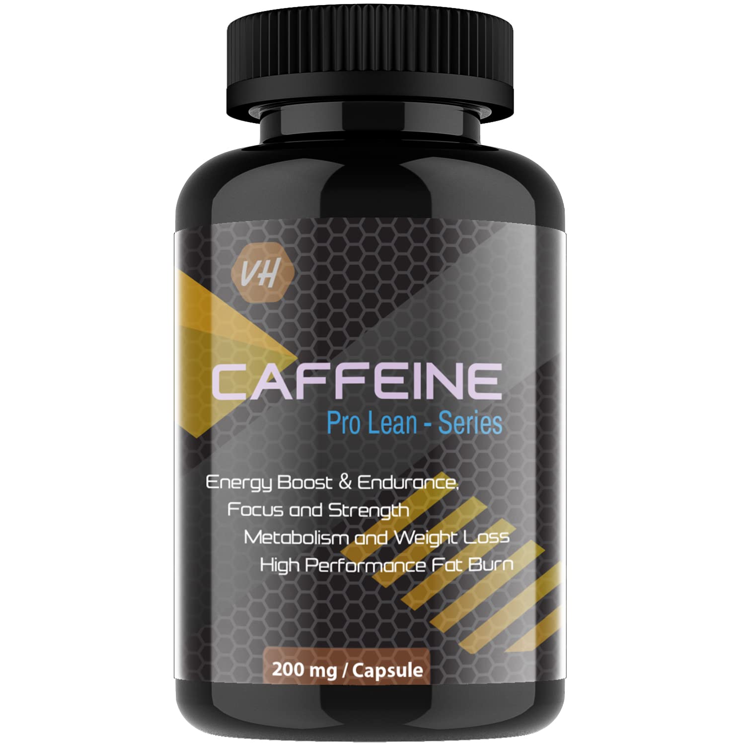 VitaminHaat Potent Caffeine 200 mg | High-Energy Pre Workout Supplement | Fat Burner & Metabolism Booster | Caffeine Capsules for Gym, Focus, Power & Weight Loss Support