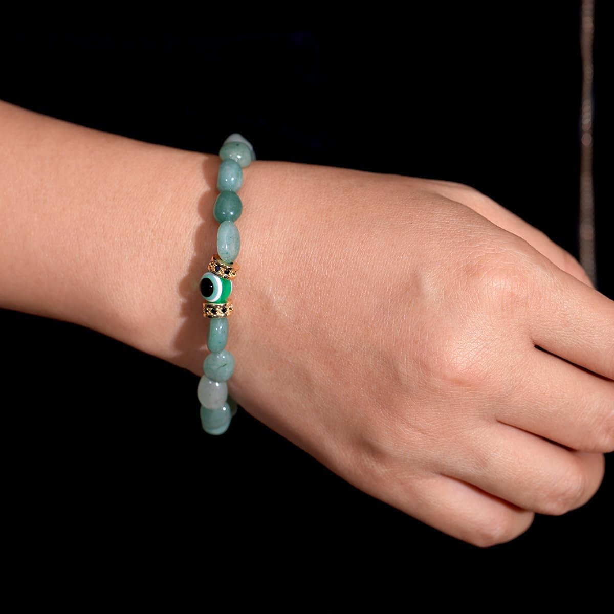 Jewever Evil Eye Beaded Bracelets Tumbled Stones and Crystals Wealth Stretch Bracelet for Women Men Protection and Prosperity Jewelry Amulet Good Luck Gifts Unisex - Image 6