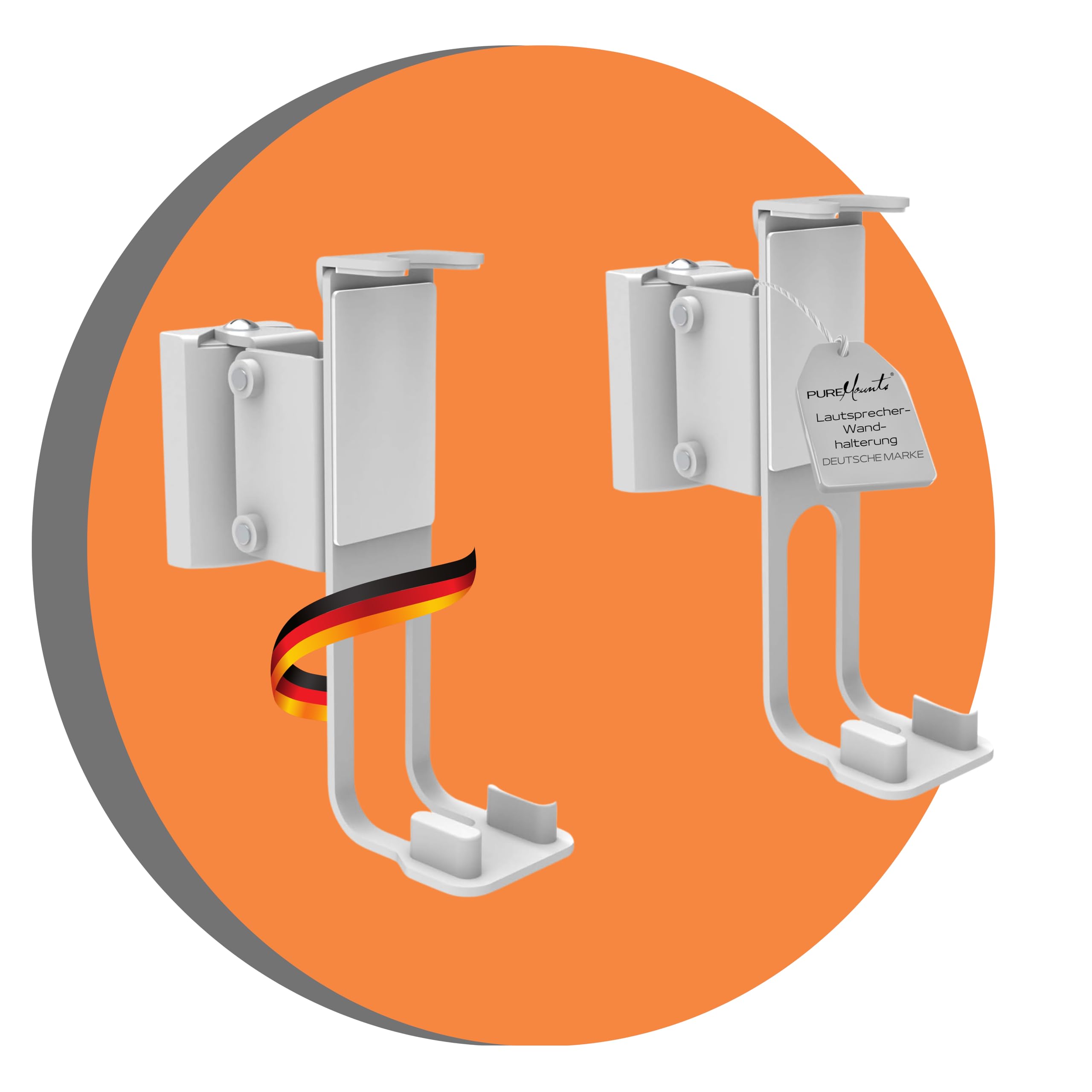 PureMounts PM-SOM-101 Speaker Wall Mount Compatible with Sonos® One, Sonos® One SL, Sonos® Play:1, Maximum Load 3 kg, White