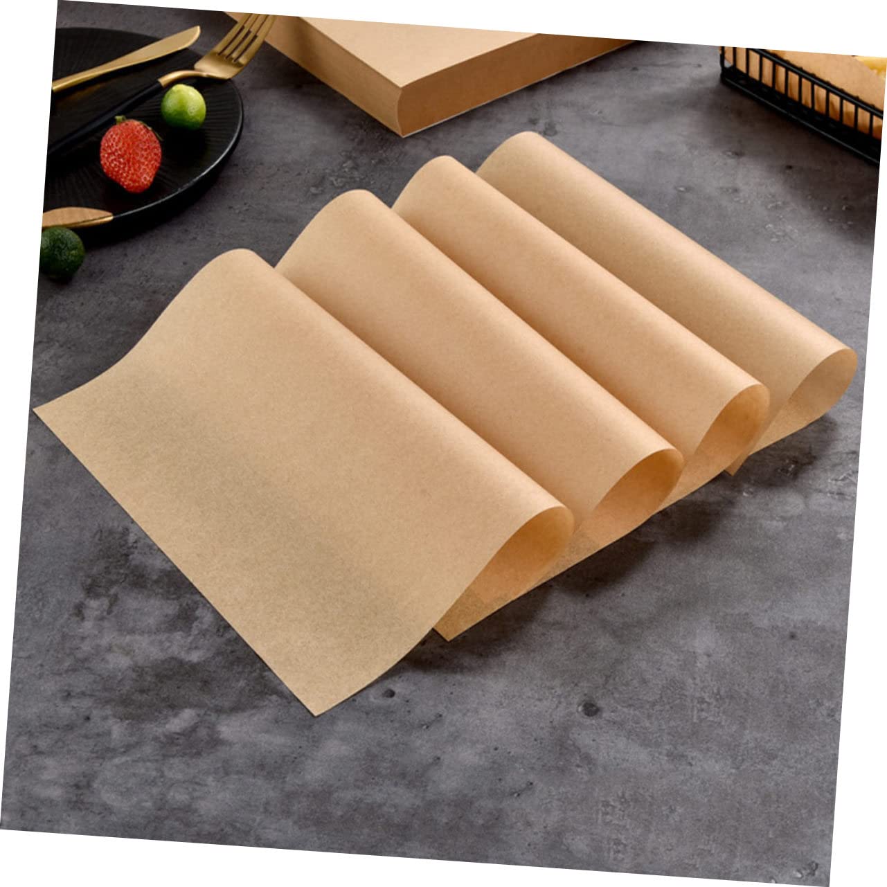 VALICLUD 500hojas Papel Para Freír Papel Absorbente De Aceite Sin Blanquear Para Snacks Hamburguesas y Horno y Resistente La Grasa Para Cocina y Freidora
