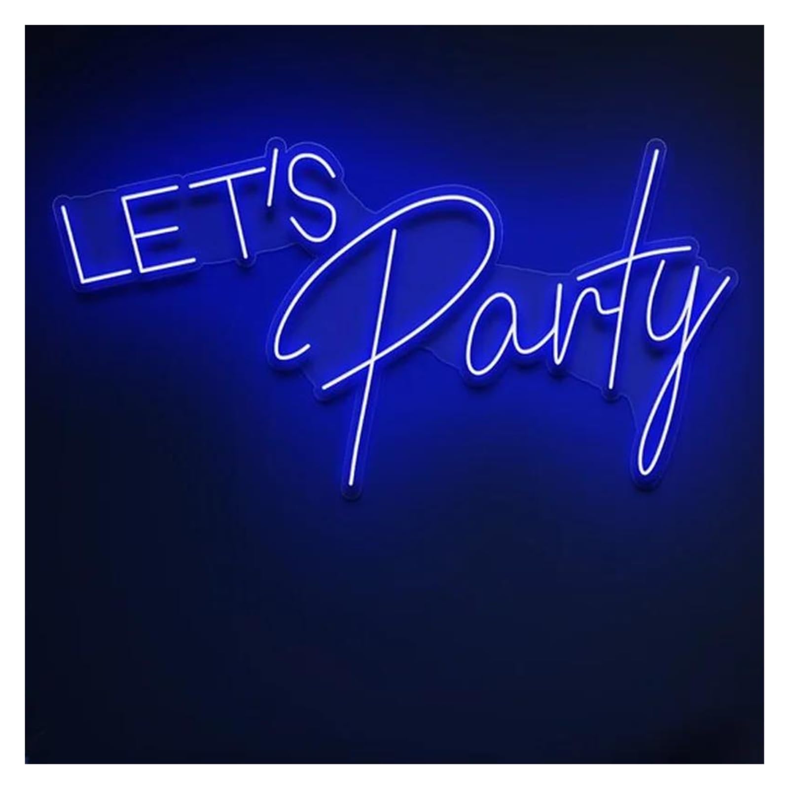Shouxi B Sign Lamp Let's Party Neon Sign Wedding Home Room Decoration Holiday Event Party Ackdrop Wall Decor 50Cm(B)