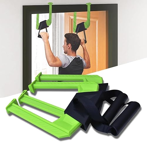 Portable Pull Up Bar - Adjustable Doorway Home Gym with 330lbs Capacity - No Screw Installation for Workout Anywhere - Lightweight Travel Fitness