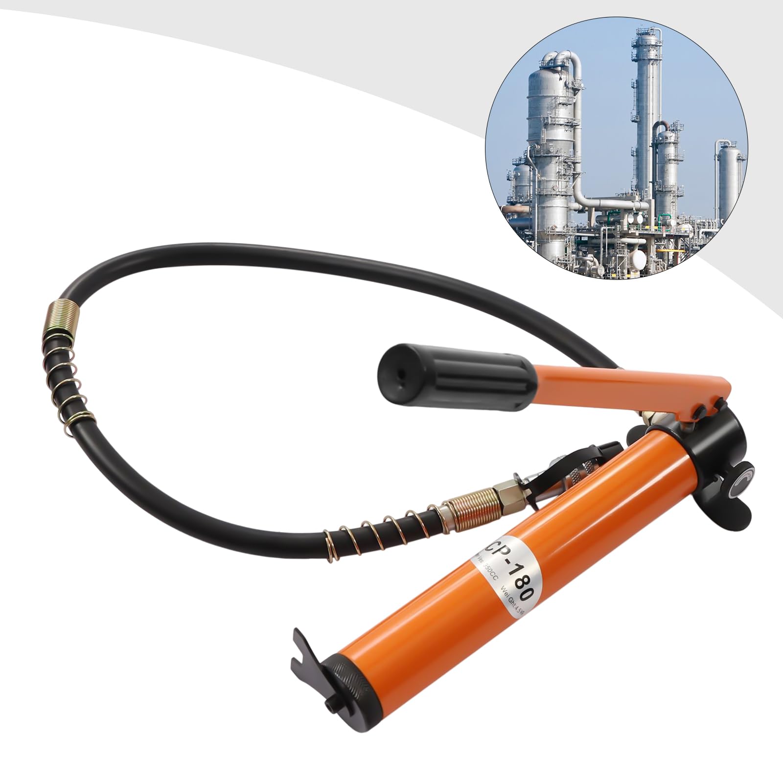 Pompe hydraulique manuelle - Presse hydraulique 70 Mpa CP-180 - Réserve d'huile 350 cc - Ergonomique - Compact et léger