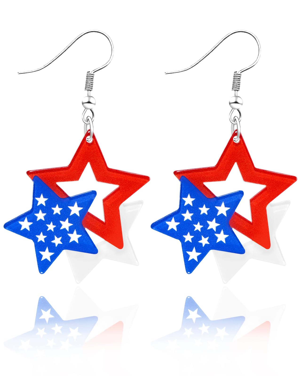 Nylry Fourth of July Earrings Patriots Earrings American Flag Earring 4th of July Outfits for Women Red White Blue Accessories Patriotic Jewelry Gifts
