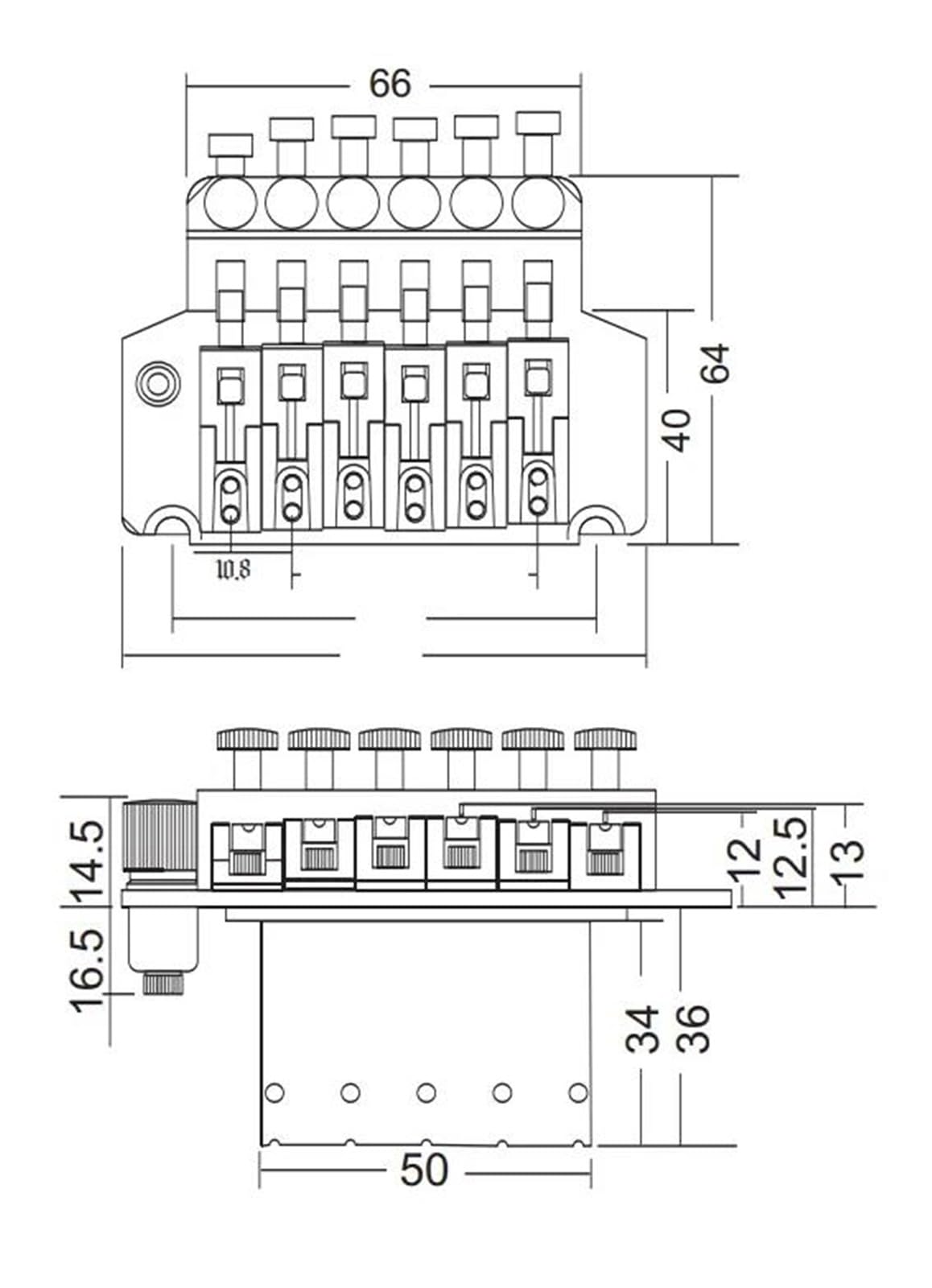 Do gitary elektrycznej sześciostrunowej Mostek Tremolo Double Locking Czarny Mostek Gitary Profesjonalnej