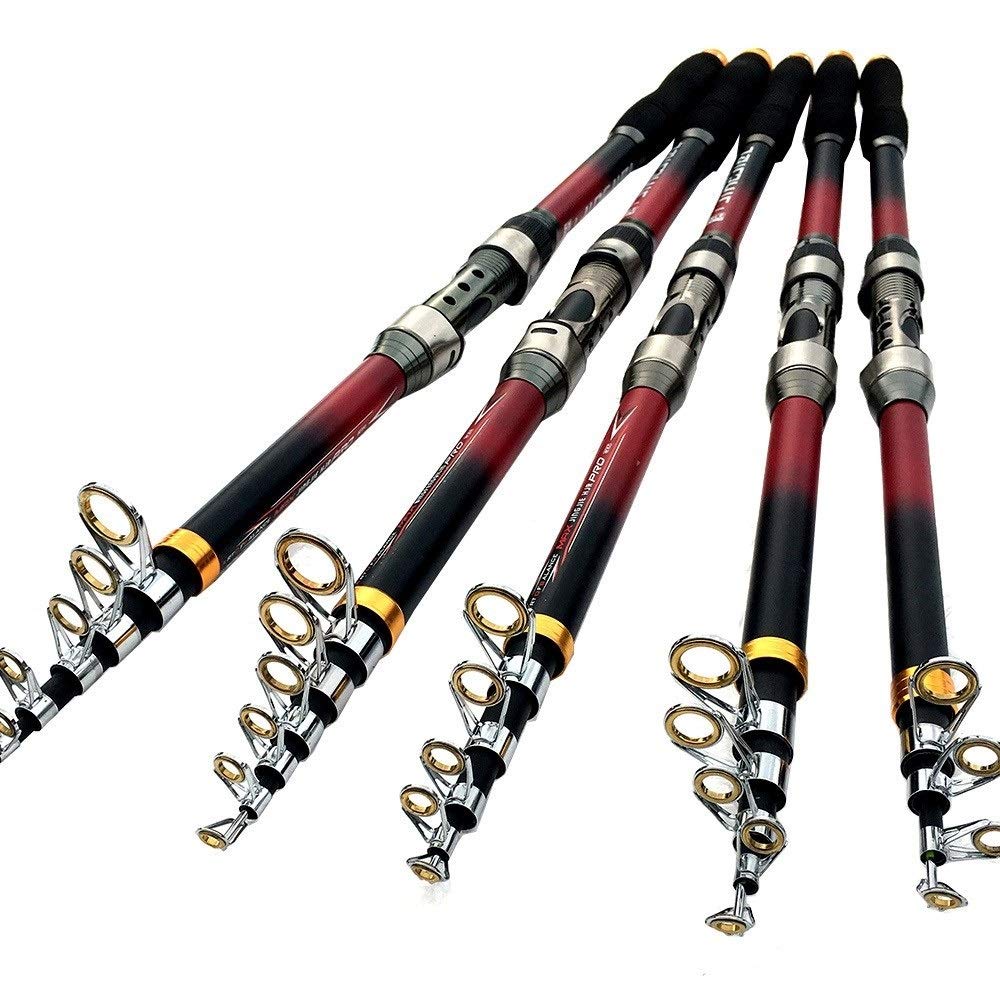 Super Hard telescopica Canna da Pesca in Fibra di Carbonio 2.1-3.6M for Mare Canne Telescopiche (Size : 2.7 m)